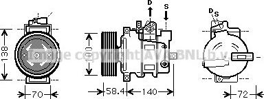 Prasco AIAK262 - Kompresors, Gaisa kond. sistēma ps1.lv