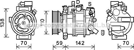 Prasco AIK402 - Kompresors, Gaisa kond. sistēma ps1.lv