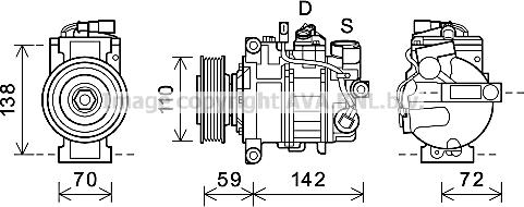 Prasco AIK396 - Kompresors, Gaisa kond. sistēma ps1.lv