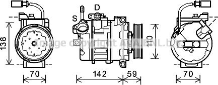 Prasco AIK340 - Kompresors, Gaisa kond. sistēma ps1.lv