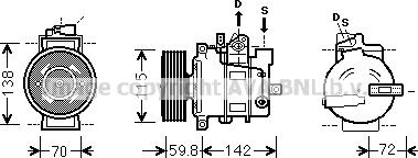 Prasco AIK343 - Kompresors, Gaisa kond. sistēma ps1.lv