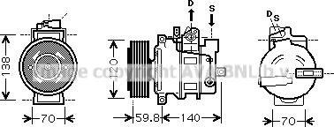 Prasco AIK278 - Kompresors, Gaisa kond. sistēma ps1.lv