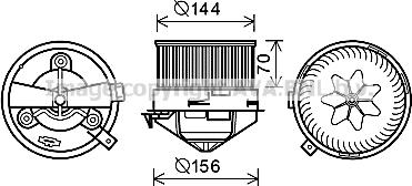 Prasco AL8136 - Elektromotors, Salona ventilācija ps1.lv