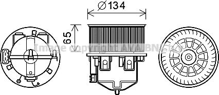 Prasco AU8222 - Elektromotors, Salona ventilācija ps1.lv