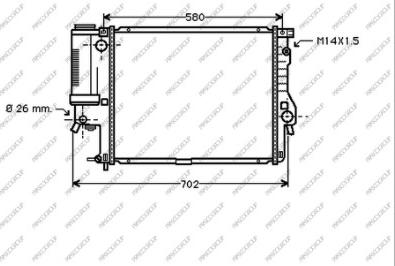 Prasco BM044R002 - Radiators, Motora dzesēšanas sistēma ps1.lv