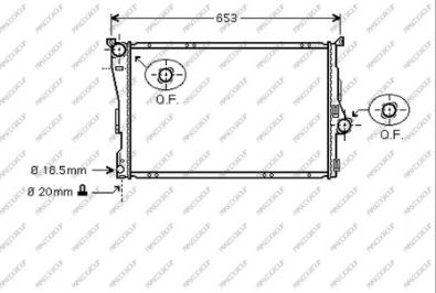 Prasco BM018R001 - Radiators, Motora dzesēšanas sistēma ps1.lv