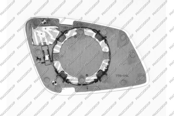 Prasco BM0287514 - Spoguļstikls, Ārējais atpakaļskata spogulis ps1.lv