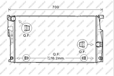 Prasco BM028R002 - Radiators, Motora dzesēšanas sistēma ps1.lv