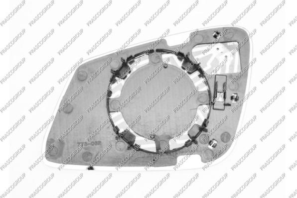 Prasco BM7067513 - Spoguļstikls, Ārējais atpakaļskata spogulis ps1.lv