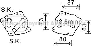 Prasco BW3412 - Eļļas radiators, Motoreļļa ps1.lv