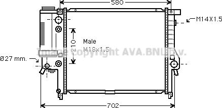 Prasco BW2143 - Radiators, Motora dzesēšanas sistēma ps1.lv