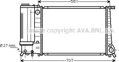 Prasco BW2163 - Radiators, Motora dzesēšanas sistēma ps1.lv