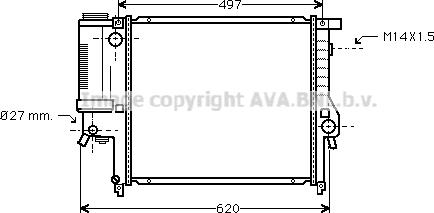 Prasco BW2124 - Radiators, Motora dzesēšanas sistēma ps1.lv