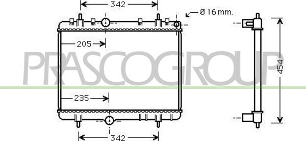 Prasco CI424R015 - Radiators, Motora dzesēšanas sistēma ps1.lv