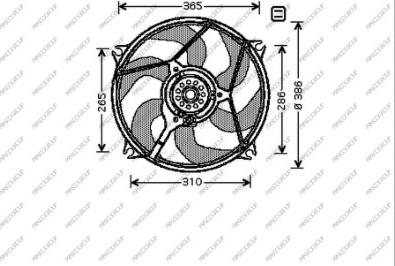 Prasco CI715F004 - Ventilators, Motora dzesēšanas sistēma ps1.lv