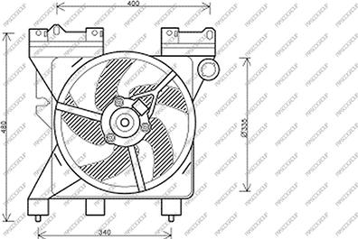 Prasco CI715F005 - Ventilators, Motora dzesēšanas sistēma ps1.lv