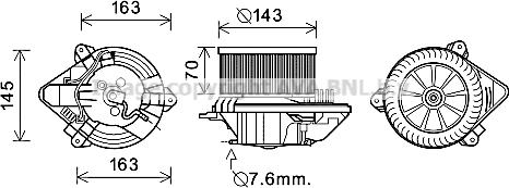 Prasco CN8510 - Elektromotors, Salona ventilācija ps1.lv