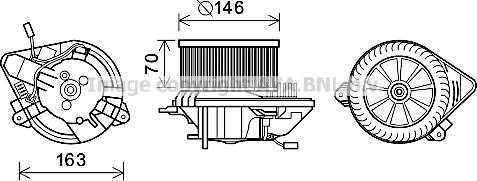 Prasco CN8295 - Elektromotors, Salona ventilācija ps1.lv