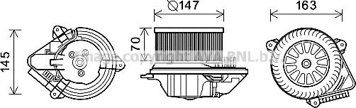 Prasco CN8293 - Elektromotors, Salona ventilācija ps1.lv