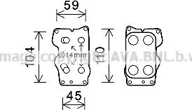 Prasco CN3307 - Eļļas radiators, Motoreļļa ps1.lv