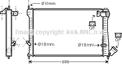 Prasco CN2165 - Radiators, Motora dzesēšanas sistēma ps1.lv