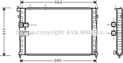 Prasco CN2132 - Radiators, Motora dzesēšanas sistēma ps1.lv