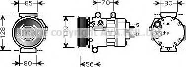 Prasco CNK254 - Kompresors, Gaisa kond. sistēma ps1.lv