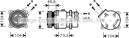 Prasco CNK218 - Kompresors, Gaisa kond. sistēma ps1.lv