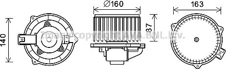 Prasco CT8051 - Elektromotors, Salona ventilācija ps1.lv