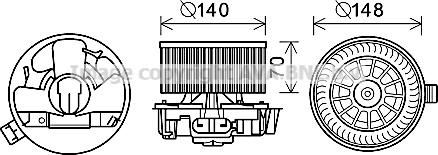 Prasco DA8010 - Elektromotors, Salona ventilācija ps1.lv