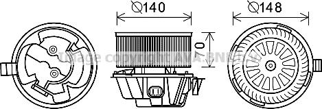 Prasco DA8012 - Elektromotors, Salona ventilācija ps1.lv