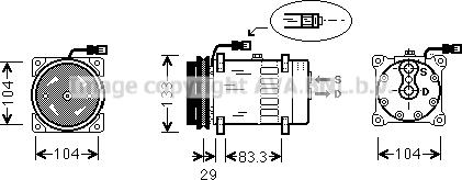 Prasco DFAK025 - Kompresors, Gaisa kond. sistēma ps1.lv
