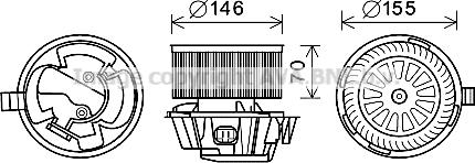 Prasco DN8384 - Elektromotors, Salona ventilācija ps1.lv