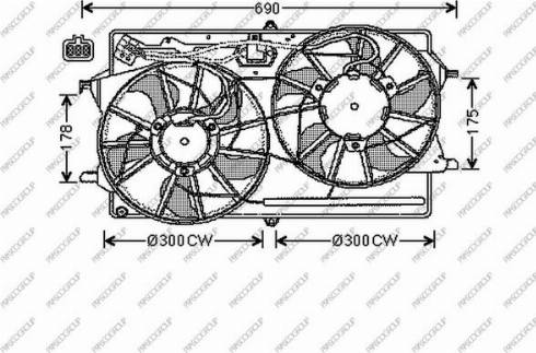 Prasco FD420F002 - Ventilators, Motora dzesēšanas sistēma ps1.lv