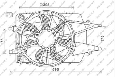 Prasco FD422F004 - Ventilators, Motora dzesēšanas sistēma ps1.lv