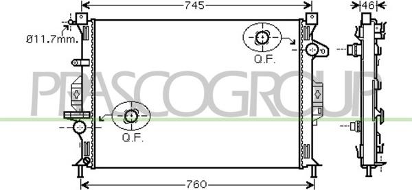 Prasco FD079R001 - Radiators, Motora dzesēšanas sistēma ps1.lv