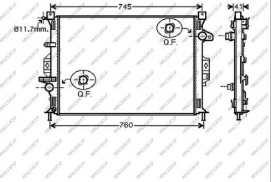 Prasco FD110R004 - Radiators, Motora dzesēšanas sistēma ps1.lv