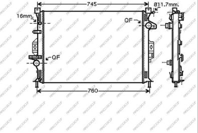 Prasco FD110R005 - Radiators, Motora dzesēšanas sistēma ps1.lv