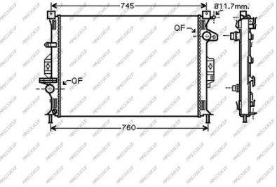 Prasco FD110R002 - Radiators, Motora dzesēšanas sistēma ps1.lv