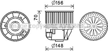 Prasco FD8613 - Elektromotors, Salona ventilācija ps1.lv