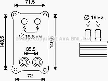 Prasco FD3623 - Eļļas radiators, Motoreļļa ps1.lv