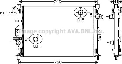 Prasco FDA2424 - Radiators, Motora dzesēšanas sistēma ps1.lv