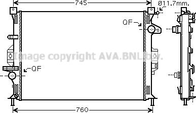 Prasco FDA2422 - Radiators, Motora dzesēšanas sistēma ps1.lv