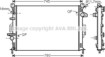 Prasco FDA2425 - Radiators, Motora dzesēšanas sistēma ps1.lv