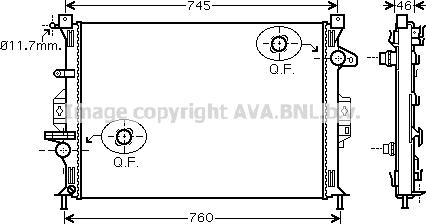 Prasco FDA2421 - Radiators, Motora dzesēšanas sistēma ps1.lv