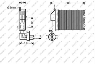 Prasco FT019H001 - Siltummainis, Salona apsilde ps1.lv