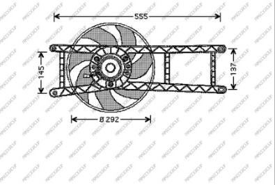 Prasco FT122F001 - Ventilators, Motora dzesēšanas sistēma ps1.lv