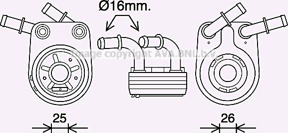 Prasco FT3458 - Eļļas radiators, Motoreļļa ps1.lv