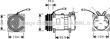 Prasco FTK372 - Kompresors, Gaisa kond. sistēma ps1.lv