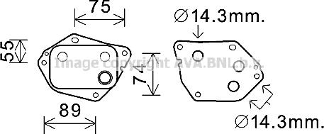 Prasco HY3288 - Eļļas radiators, Motoreļļa ps1.lv